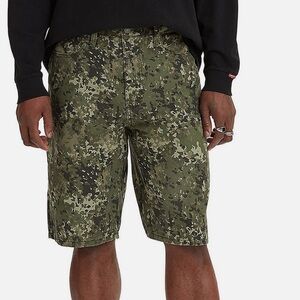 Levi s 40 Shorts 469 Loose Shorts 100% Cotton Military Camo Green 5 pockets NWT